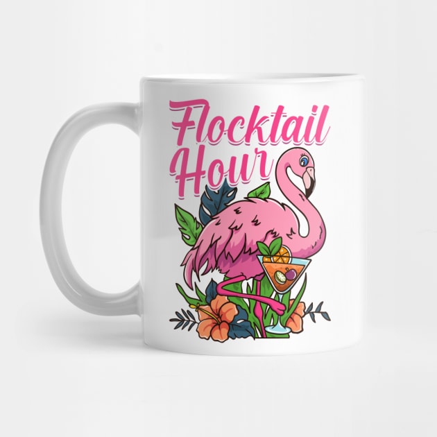 Flamingo Flocktail Hour Funny Flamingo Lover Pun by creative